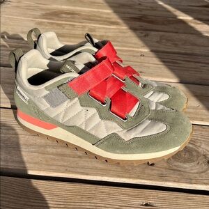 Merrell Green and Red Sneakers